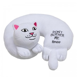 Akcesoria Ripndip Don't Bother Me Travel Neck Pillow Białe | PLQ3549M