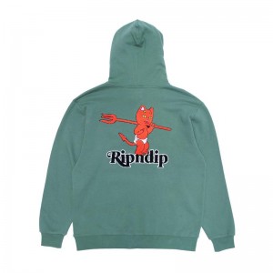 Bluza z Kapturem Ripndip Devil Baby Ciemny Oliwkowe | PLG3195S