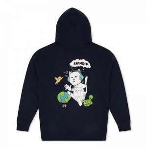 Bluza z Kapturem Ripndip I Like Turtles Granatowe | PLD3140F