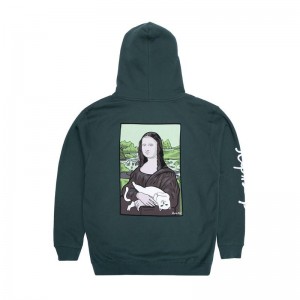 Bluza z Kapturem Ripndip Nermal Lisa Zielone | PLA3191H