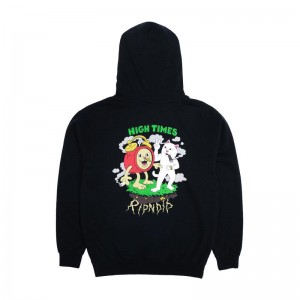 Bluza z Kapturem Ripndip Ripndip x High Times Czarne | PLO3188K