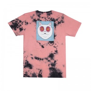 Koszule Ripndip Flower Eyes Różowe Czarne | PLX2988Y