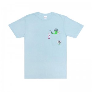 Koszule Ripndip Gone Fishing Pocket Niebieskie | PLN2868W