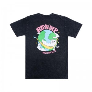 Koszule Ripndip High On Life Czarne Niebieskie | PLZ2863U