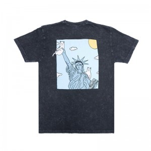 Koszule Ripndip Liberty Czarne Niebieskie | PLC2936T