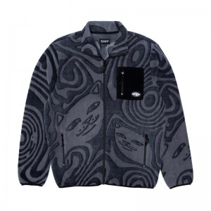 Kurtki Ripndip Hypnotic Polar Fleece Czarne | PLP3118J