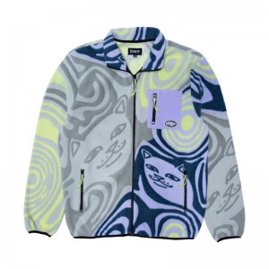 Kurtki Ripndip Hypnotic Polar Fleece Szare Lawenda | PLC3078T