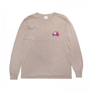 Long Sleeve Ripndip Fireworld Khaki | PLV3061R