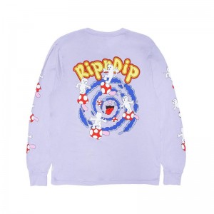 Long Sleeve Ripndip Lucid Vacation Lawenda | PLA3067H