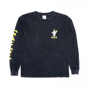 Long Sleeve Ripndip Lullaby Czarne Niebieskie | PLO3046K