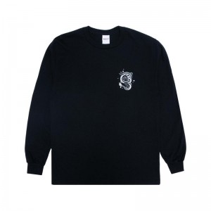 Long Sleeve Ripndip Mystic Jerm Czarne | PLE3040B