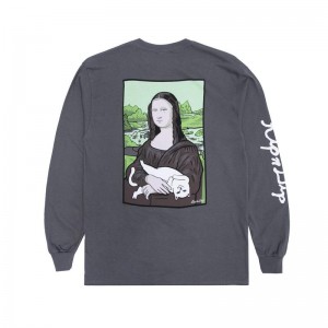 Long Sleeve Ripndip Nermal Lisa Szare | PLA3048H