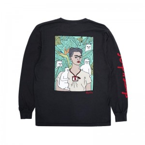 Long Sleeve Ripndip Nermal Portrait L/S Czarne | PLS3050G