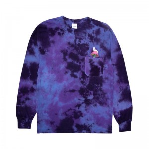 Long Sleeve Ripndip Psychedelic Nerm L/S Niebieskie Fioletowe Niebieskie | PLL3057I