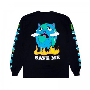 Long Sleeve Ripndip Save the World Czarne | PLG3071S