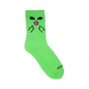 Skarpetki Ripndip Alien Face Mid Zielone | PLL3270I