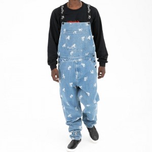 Spodnie Ripndip Dance Party Denim Overalls Niebieskie | PLY3017X